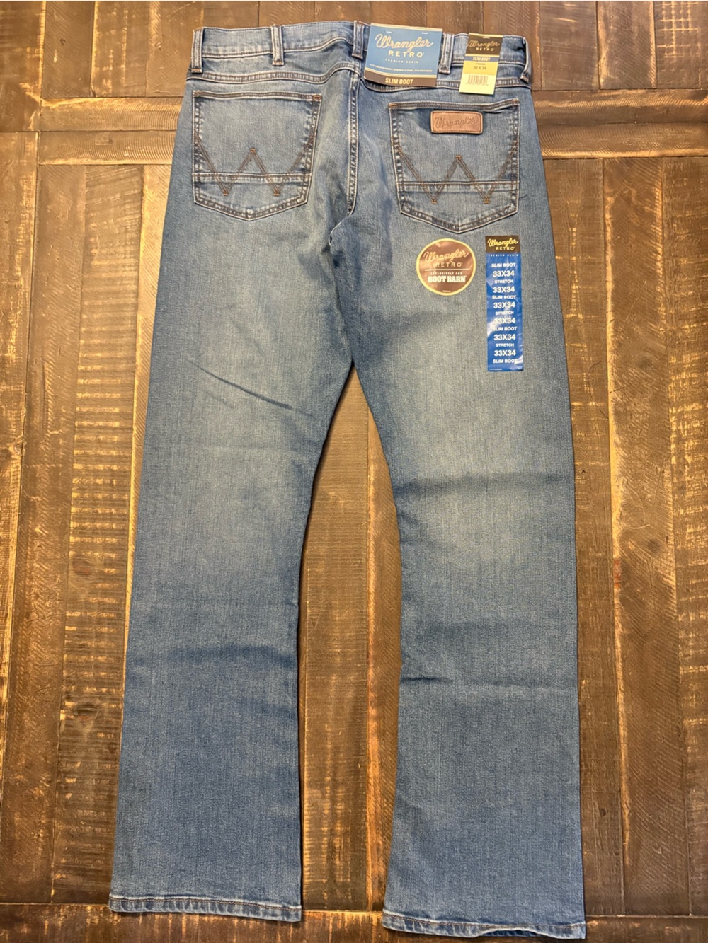 Wrangler Retro Slim Boot Blue Jeans Men's 33x34 NWT Limited Boot Barn Edition